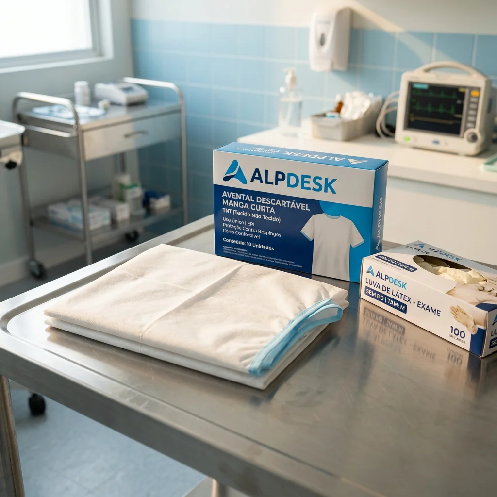 Avental Descartável Manga Curta
