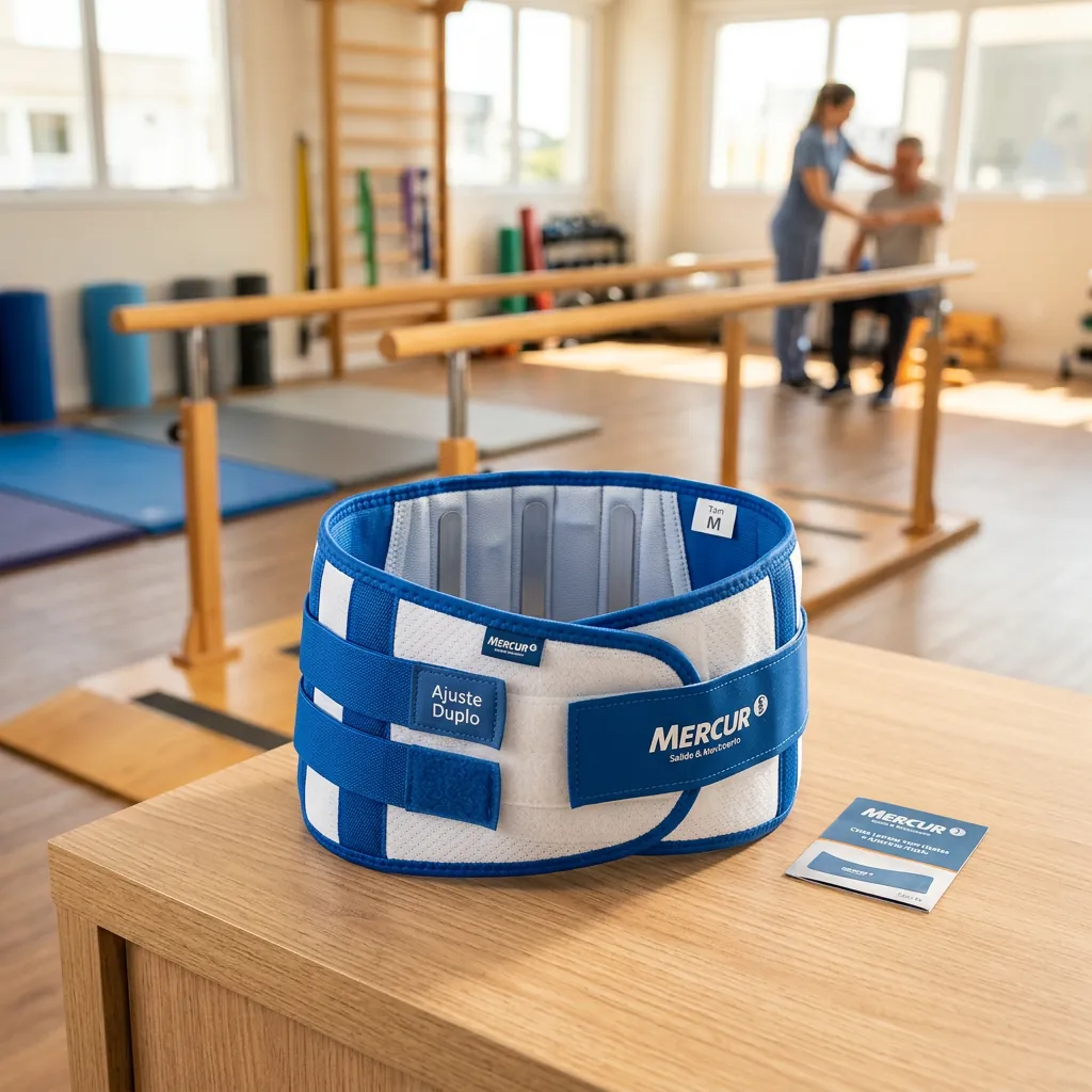 Cinta Lombar com Hastes e Ajuste Duplo Tam M