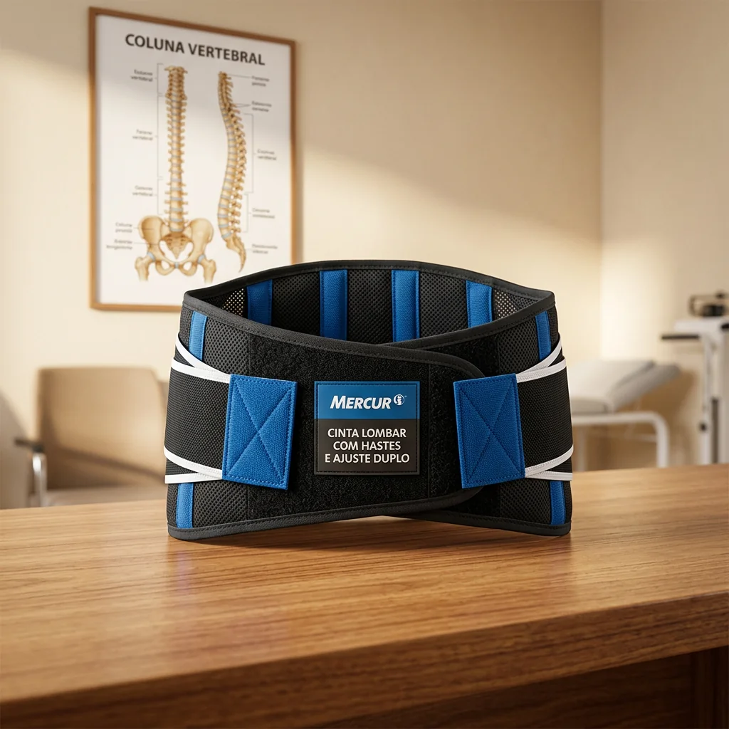 Cinta Lombar com Hastes e Ajuste Duplo