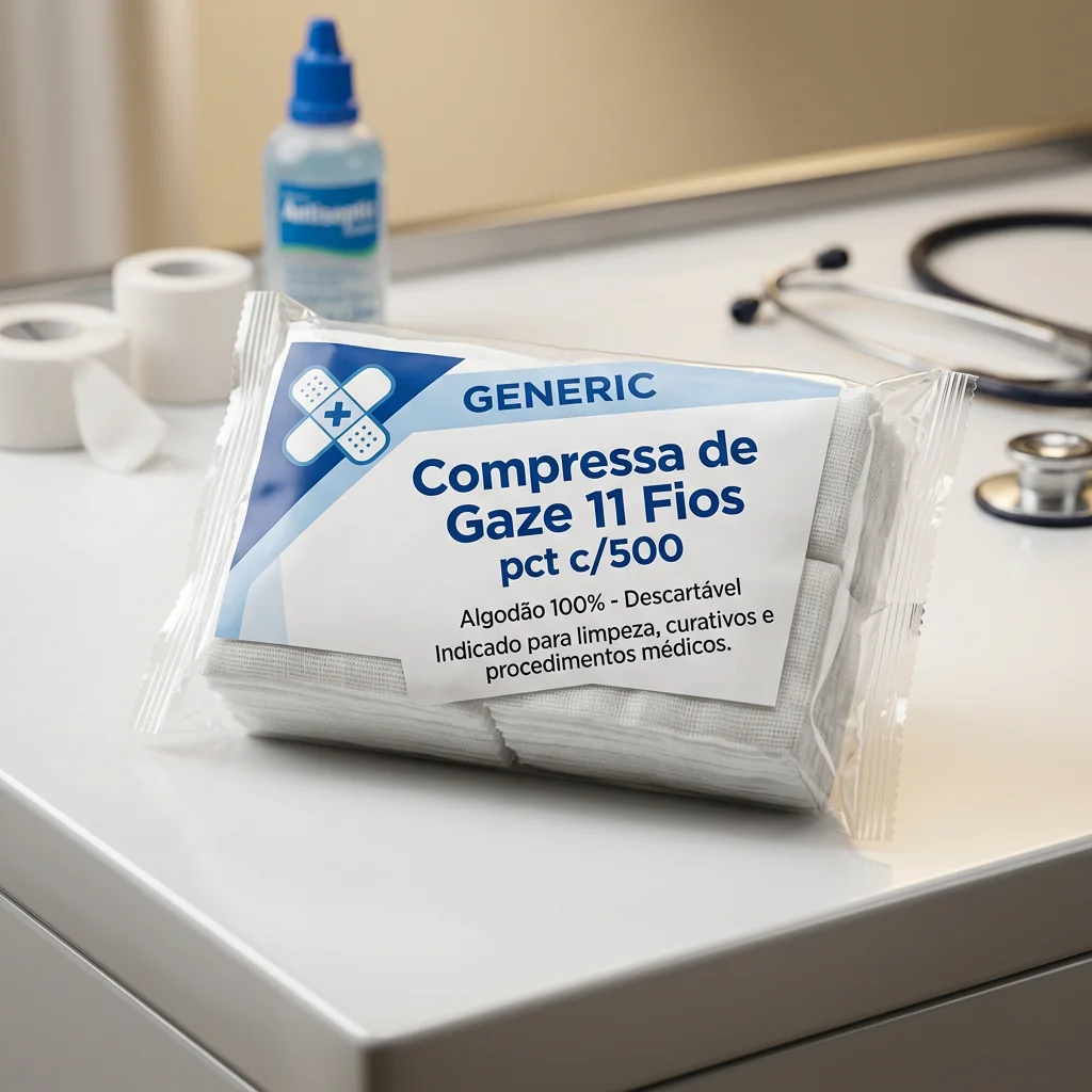 Compressa de Gaze 11 Fios pct c/500