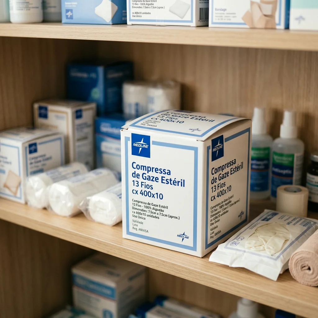 Compressa de Gaze Estéril 13 Fios cx 400x10