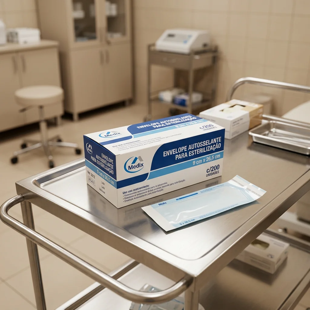 Envelope Autosselante para Esterilização 9 cm x 26,5 cm c/200