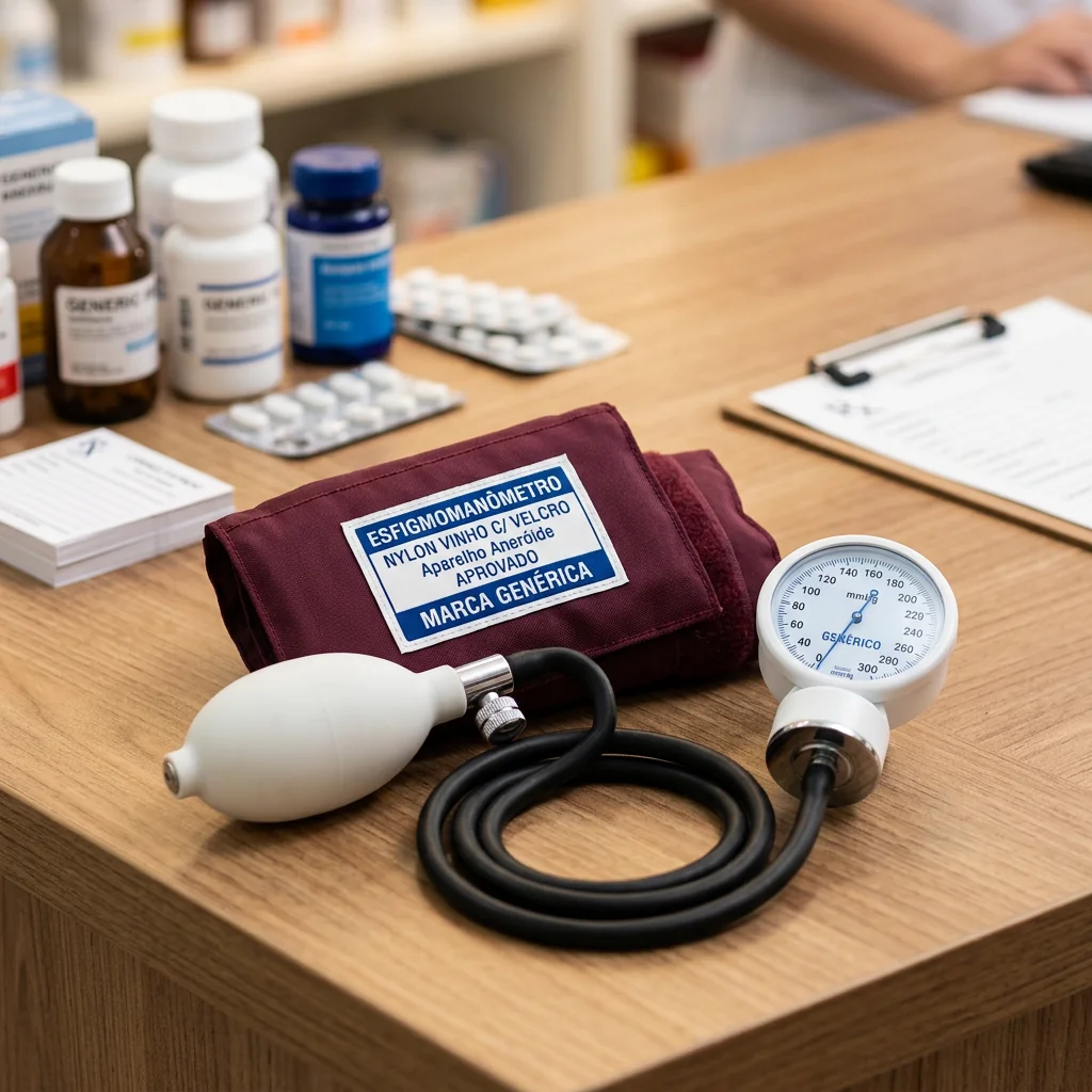 Esfigmomanômetro Nylon Vinho c/ Velcro