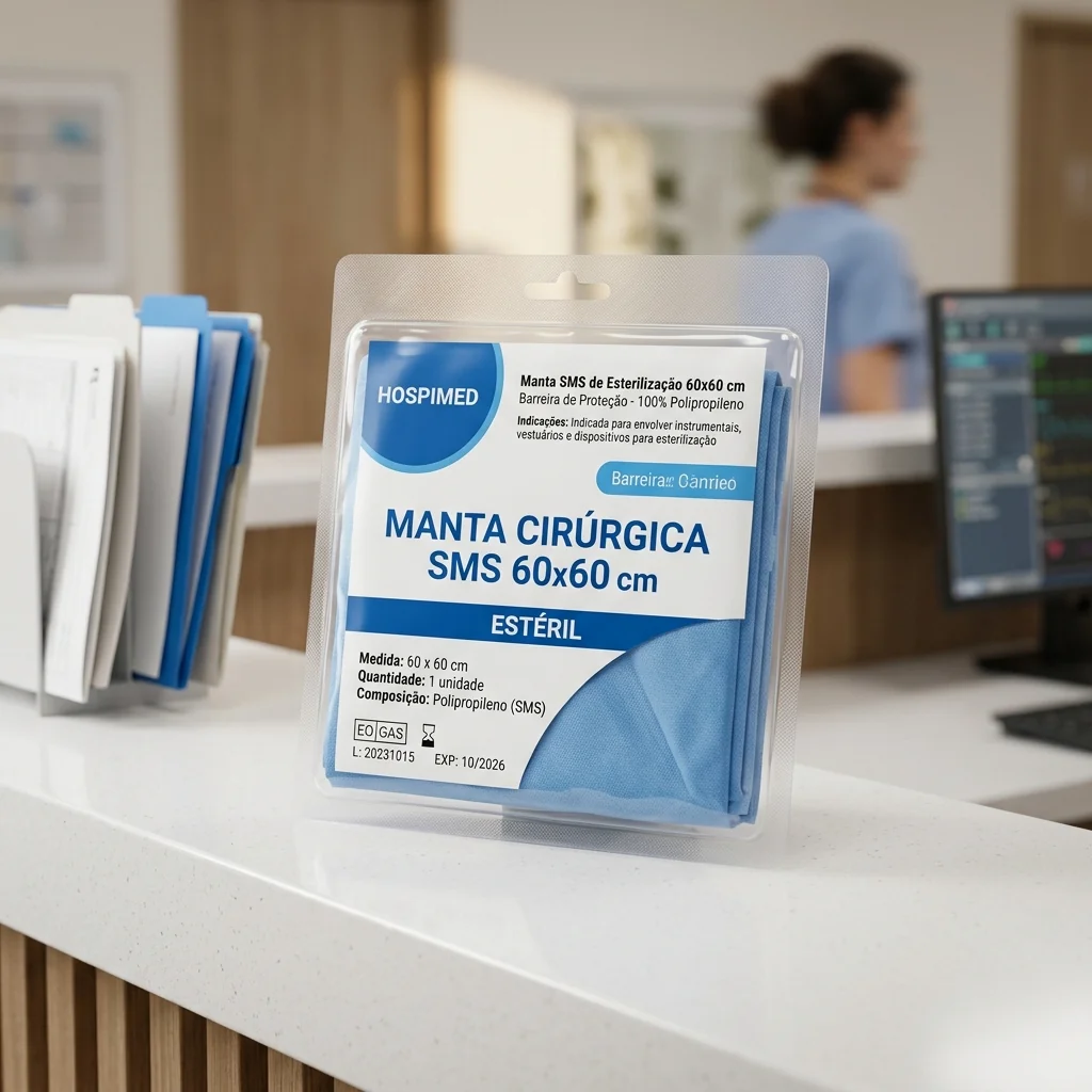 Manta Cirúrgica SMS 60x60 cm Estéril