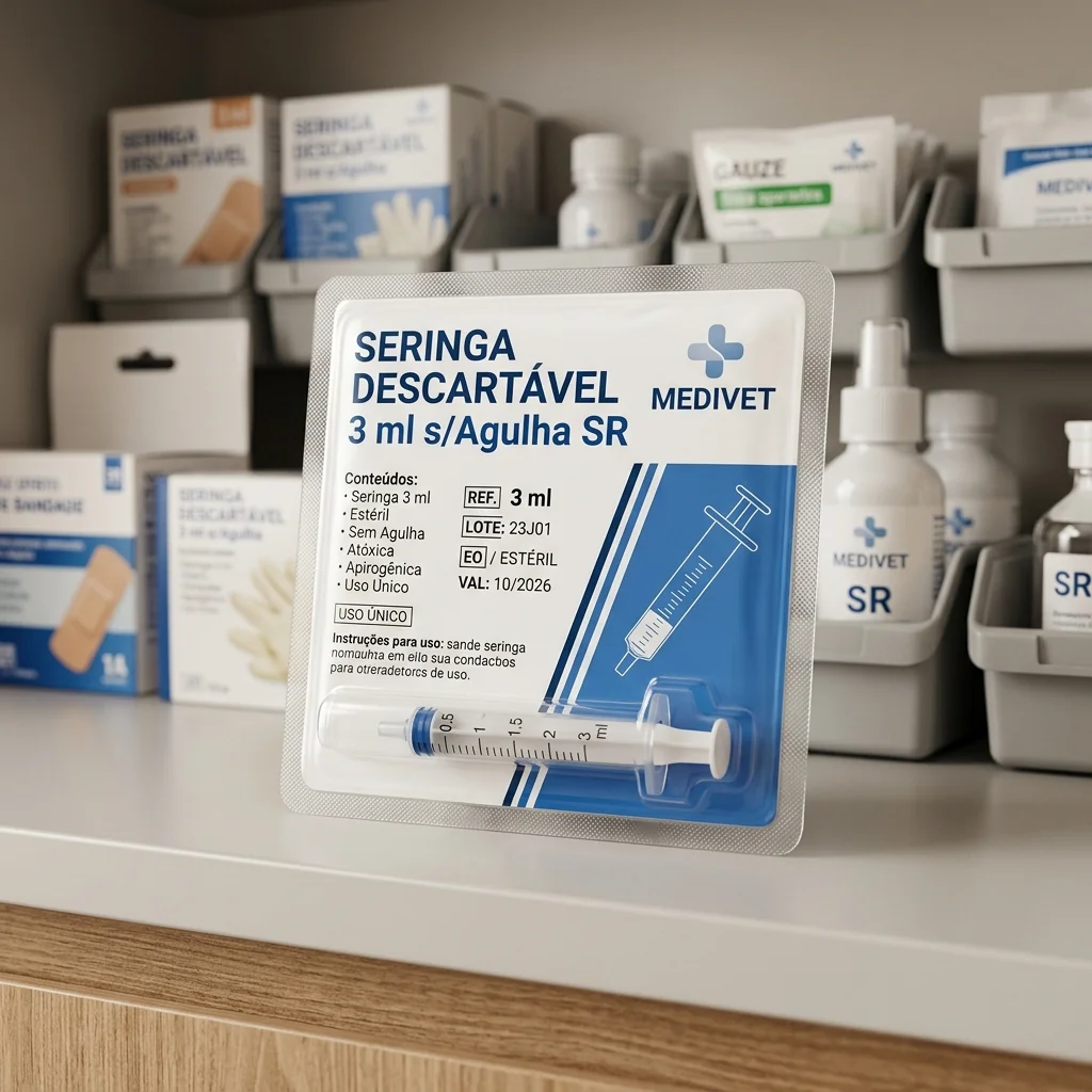 Seringa Descartável 3 ml s/Agulha SR